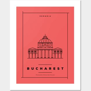 Bucharest Minimal Poster Posters and Art